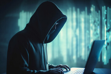 Hacker Stealing Data From a Computer