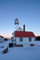 lighthouse in the snow