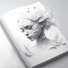 paper sculpture of a woman
