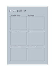 (Ocean) weekly schedule Planner. Minimalist planner template set. Vector illustration.