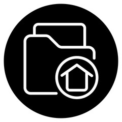 Obraz premium folder glyph icon