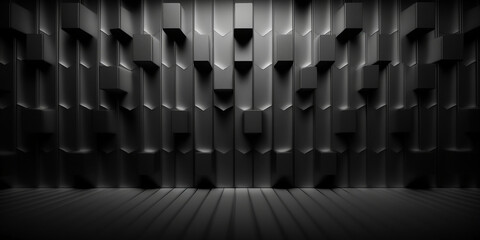 Obraz premium Black wall studio design