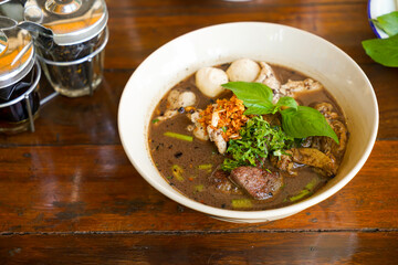 Thai boat noodles with pork