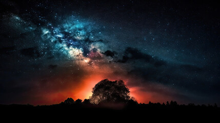 Fototapeta na wymiar beautiful night sky 