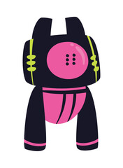 flat pink robot design