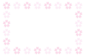 春のさくらのフレーム素材(透過)