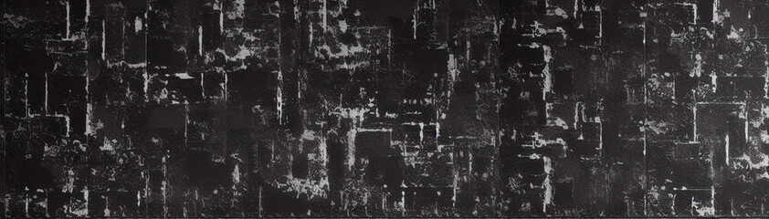 Illustration of a textured and worn-out wall in black and white created with Generative AI technology