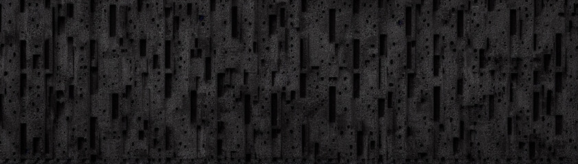 Illustration of a textured and worn-out wall in black and white created with Generative AI technology