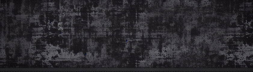 Illustration of a textured and worn-out wall in black and white created with Generative AI technology