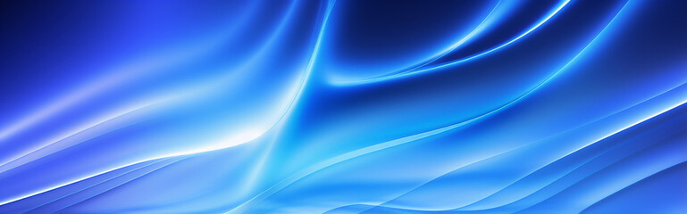 Obraz premium Illustration of a blue abstract background with flowing lines and curves created with Generative AI technology