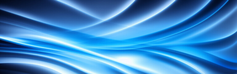 Naklejka premium Illustration of a blue abstract background with flowing lines and curves created with Generative AI technology