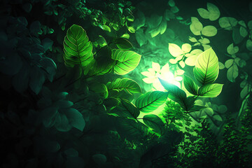 Obraz premium Fresh beautiful green nature wallpaper background.