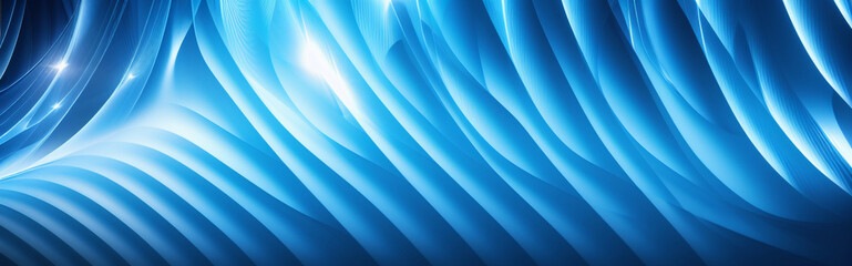 Obraz premium Illustration of a blue abstract background with flowing lines and curves created with Generative AI technology