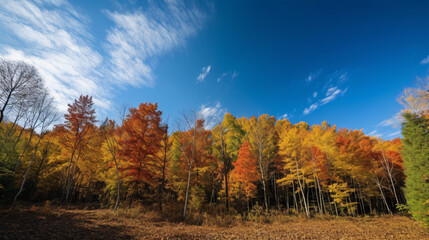 Fototapeta premium Autumn vibe nature scenery generative ai