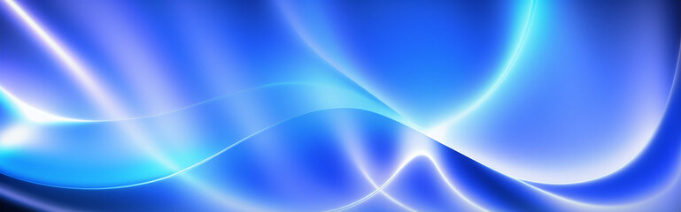 Illustration of a blue abstract background with flowing lines and curves created with Generative AI technology