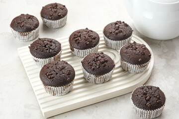 Delicious Chocolate Muffins with choco chips
