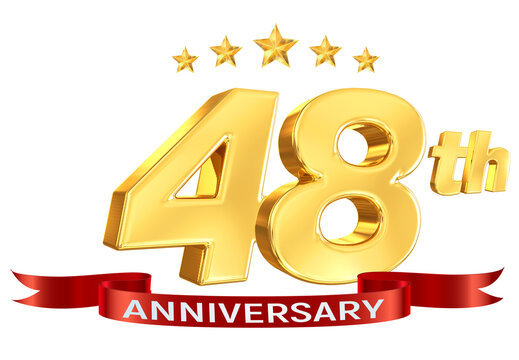 48th year anniversary gold number