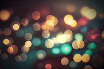 Defocused background, Colorful soft bokeh, blurred lights