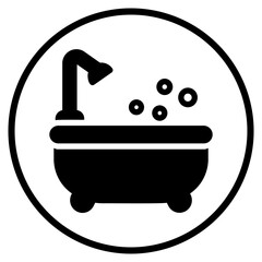 bath tub glyph icon