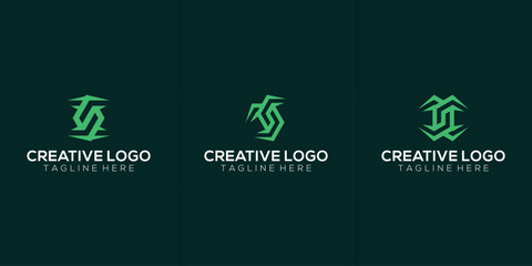 a collection of Creative and Minimalist SQ Q S Logo Designs