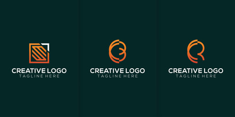 a collection of Creative and Minimalist C B Logo Designs
