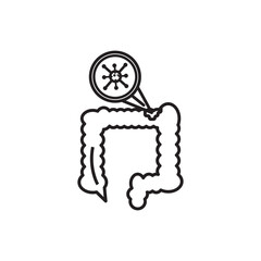 colorectral cancer icon outline