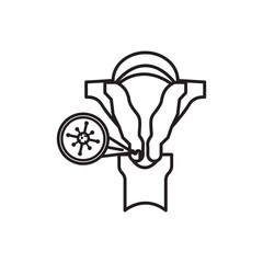 cervical cancer icon outline