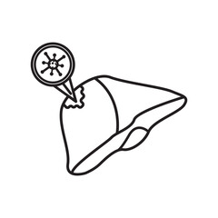 liver cancer icon outline