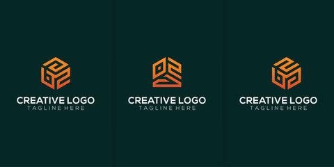 G B Z Initial Logo Design collection