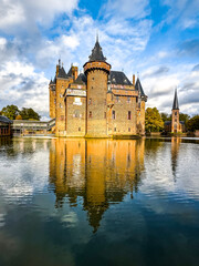 Naklejka premium Castle De Haar or Kasteel de haar in Utrecht, Netherlands