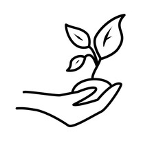 Fototapeta premium Ecology care line icon