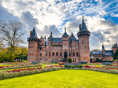Castle De Haar or Kasteel de haar in Utrecht, Netherlands