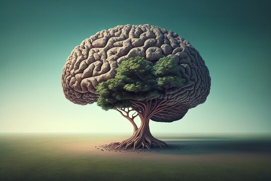 The human brain is like a growing tree.