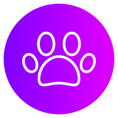 pawprint gradient icon