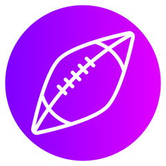 rugby ball gradient icon