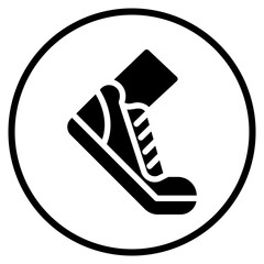 running shoe glyph icon