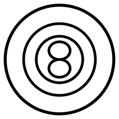 eight Ball line icon