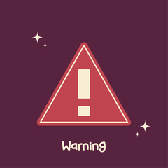 Retro vintage dangerous warning vector icon illustration