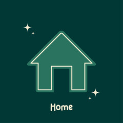 Retro vintage home vector icon illustration