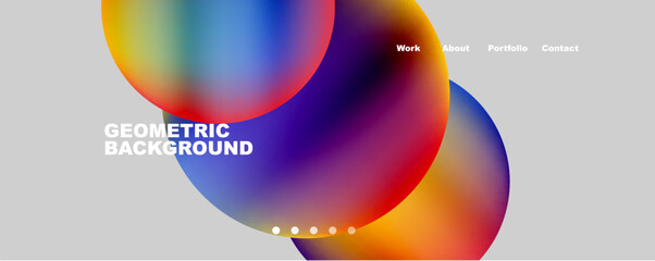 Minimalist geometric abstract background with fluid gradients. Vector Illustration For Wallpaper, Banner, Background, Card, Book Illustration, landing page