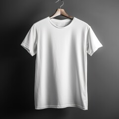 Blank white t-shirt mockup illustration with Generative AI