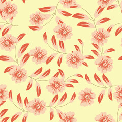 seamless small vector flower design pattern  on black    background