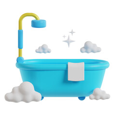 bathtub 3d icon