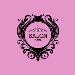 Beauty salon logo. Minimalist salon illustration logo vector.