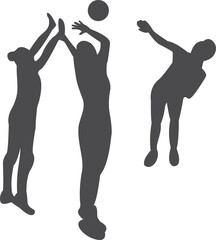 The team Volleyball player  silhouette 2023032516