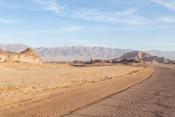 Fantastically  beautiful landscape in the national park Timna, near the city of Eilat, in southern Israel