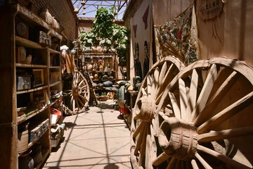 The dilapidated and long-standing Folk Houses on Hathpace in Kashgar, Xinjiang