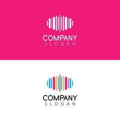 Colourful abstract logo design vector