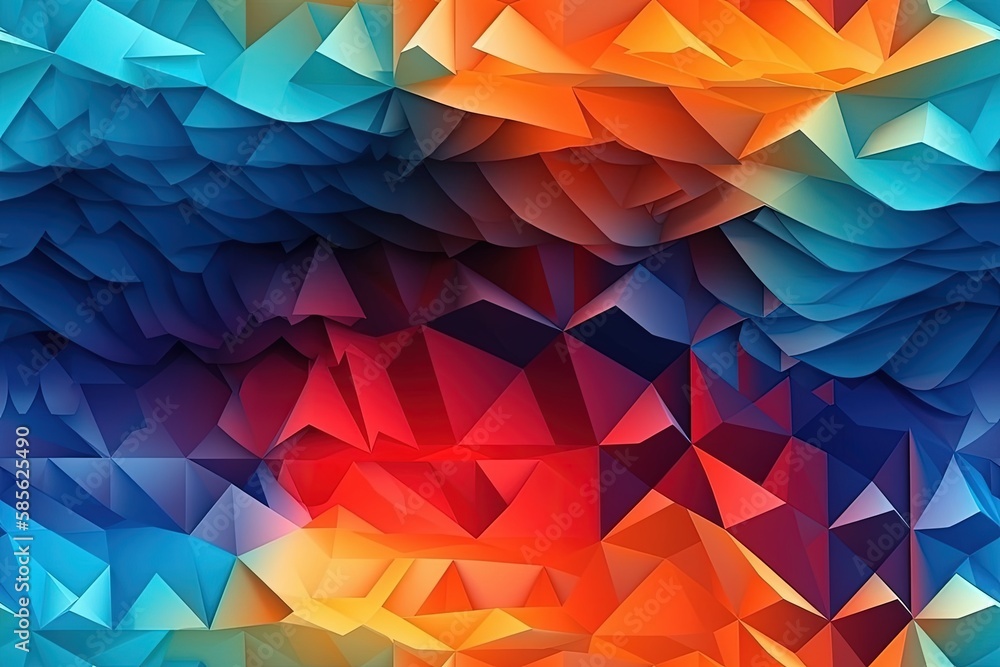 Poster vibrant and colorful abstract background with a mix of bold hues and soft shades. generative ai