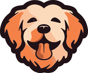 Golden Retriever Smiling Vector